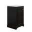 Meuble-lavabo de 20 po avec lavabo en céramique, armoire de rangement simple autoportante avec porte à fermeture douce et tablette réglable