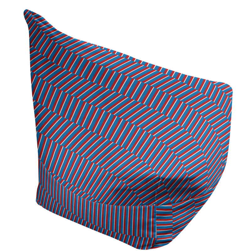 Fauteuil à billes et méridienne standard, H 29 po x l 38 po x P 42 po, Rouge / bleu clair
