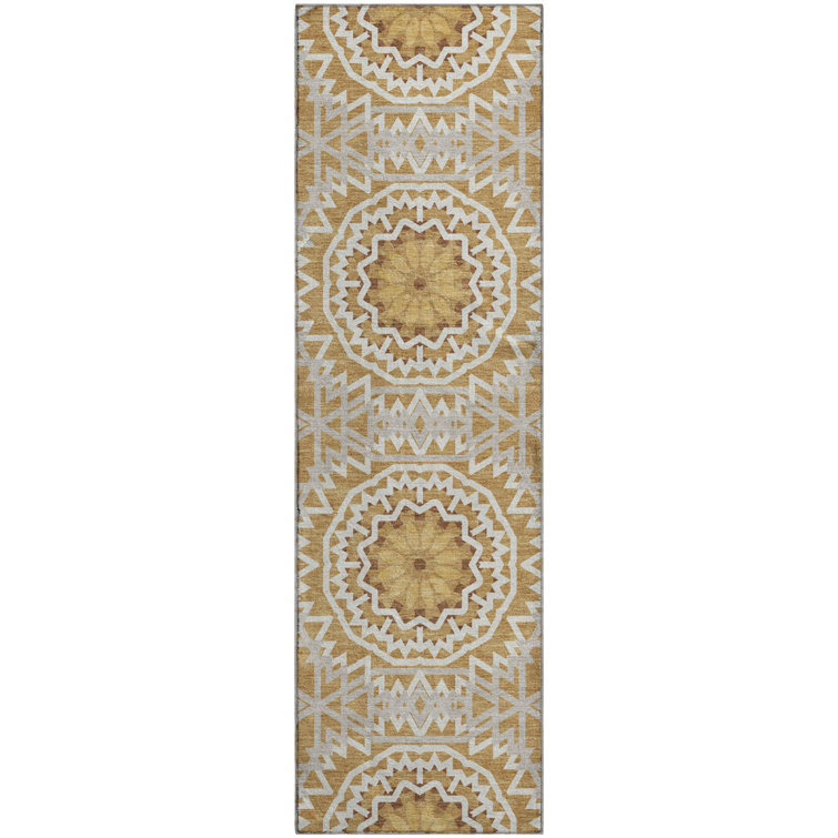 Premium Machine Washable Cerrito Gold Rug