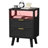 15.7'' W Nightstand With Built-In Outlets & Open Shelve-Beside Table With Rgb Led Lights-119306682-119306680
