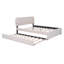 Lit plateforme tapissier grand avec lit gigogne simple Teddy Teddy
