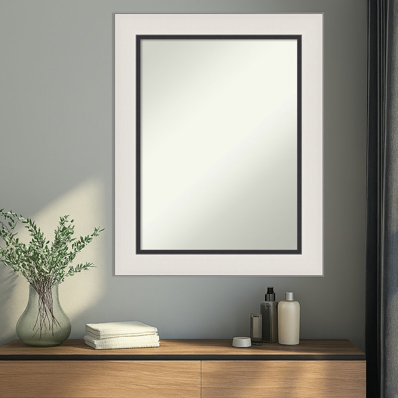 Miroir mural Ellie, 29,5 po x 23,5 po, Argent noir