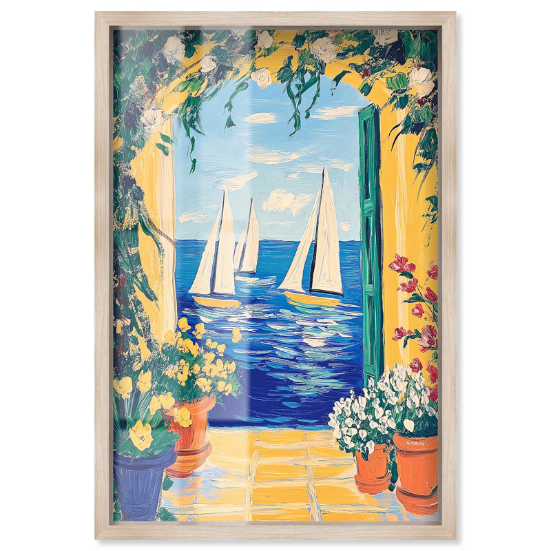 «Coastal View Fun Pet» par Art Remedy, H 31 po x l 21 po, Crème, crème
