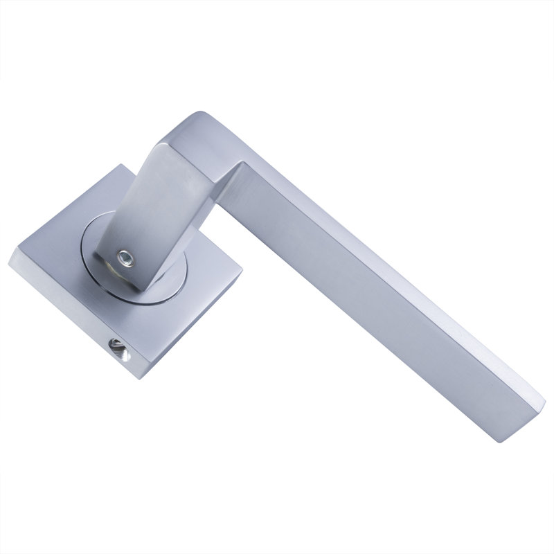 Serozzetta Latch Door Handle, Satin Chrome