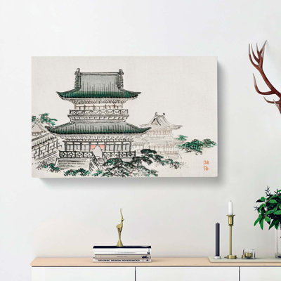 Pagoda by Kono Bairei - Wrapped Canvas