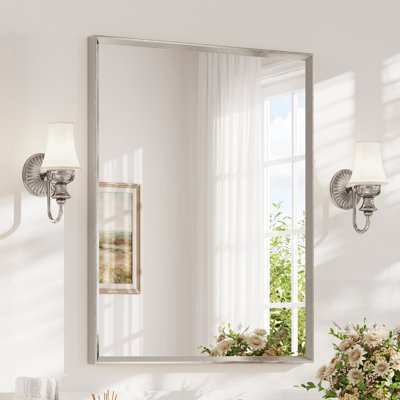 Bathroom Vanity Mirror with Tempered Glass and Aluminum Frame