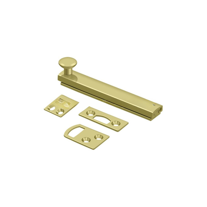 Deltana 4SBCS26 4" Surface Bolt, Concealed Screw, HD in Polished Chrome, Antique Nickel