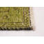 Tapis vert en laine des années 1990 de conception unique 7 pi 2 po x 10 pi 8 po Olibanum
