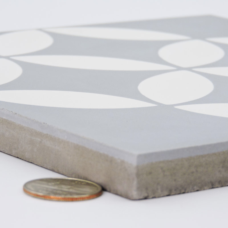 Amlo 8" x 8" Cement Patterned Wall & Floor Tile