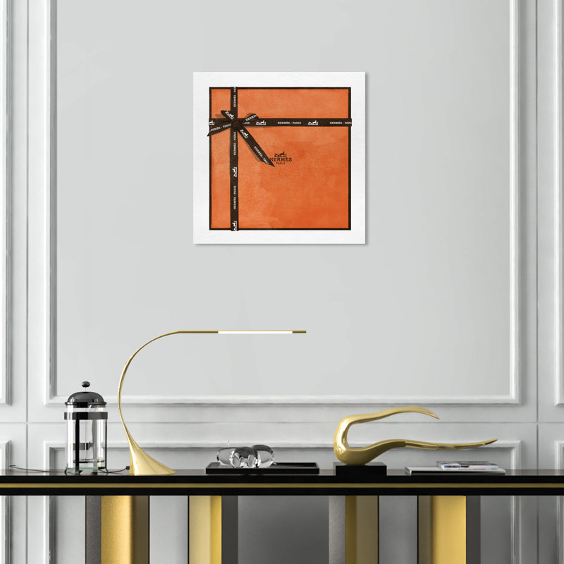 " Perfect Orange Gift ", 16" H x 16" W 