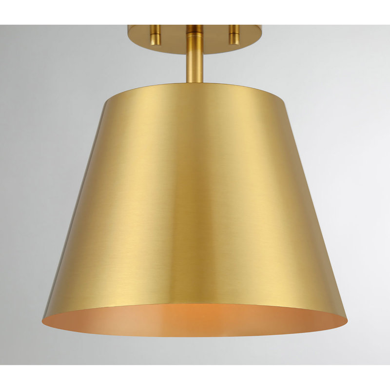 Oneeda 1-Light Ceiling Light in Natural Brass, Natural Brass