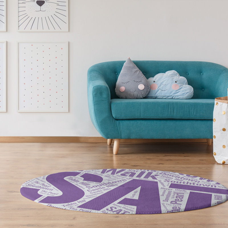 Chenille Indoor Rug, Round 5'