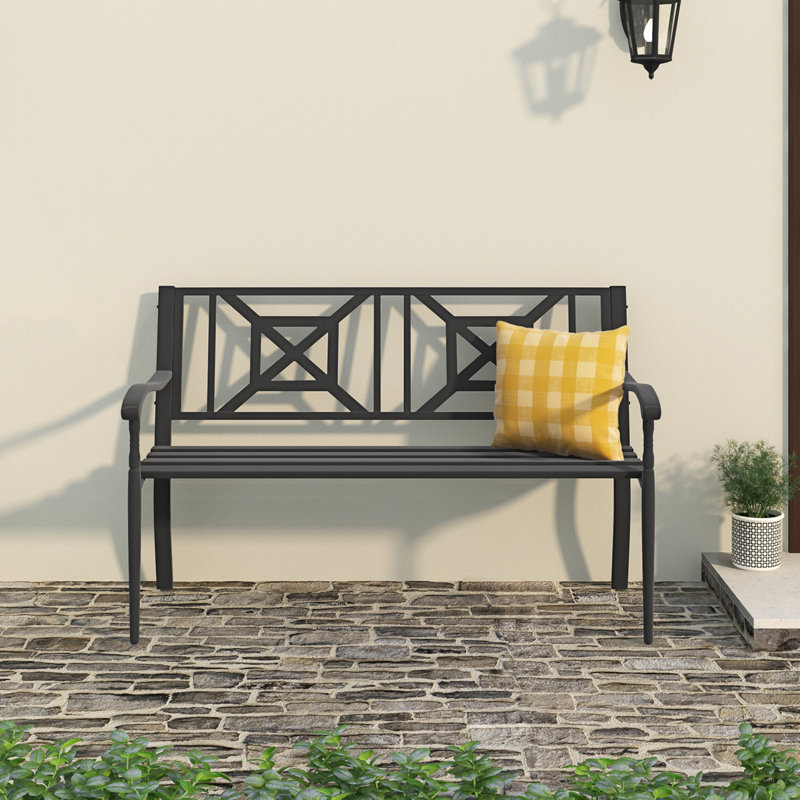 Banc de jardin en acier Huerres