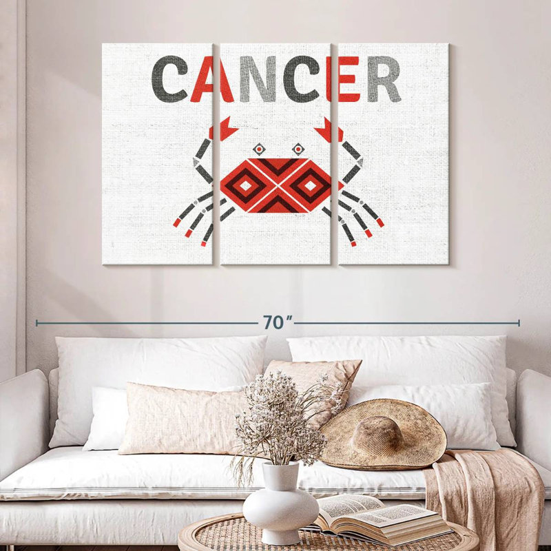 Zodiaque du cancer Adella, H 32 po x l 50 po