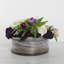 Rose/Sedum/Lace en vase en verre Queen Anne