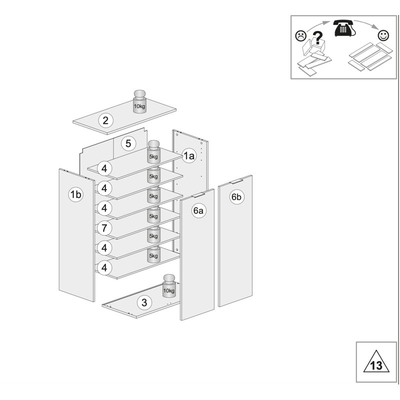 Bhagipuri 30 Pair Shoe Storage Cabinet
