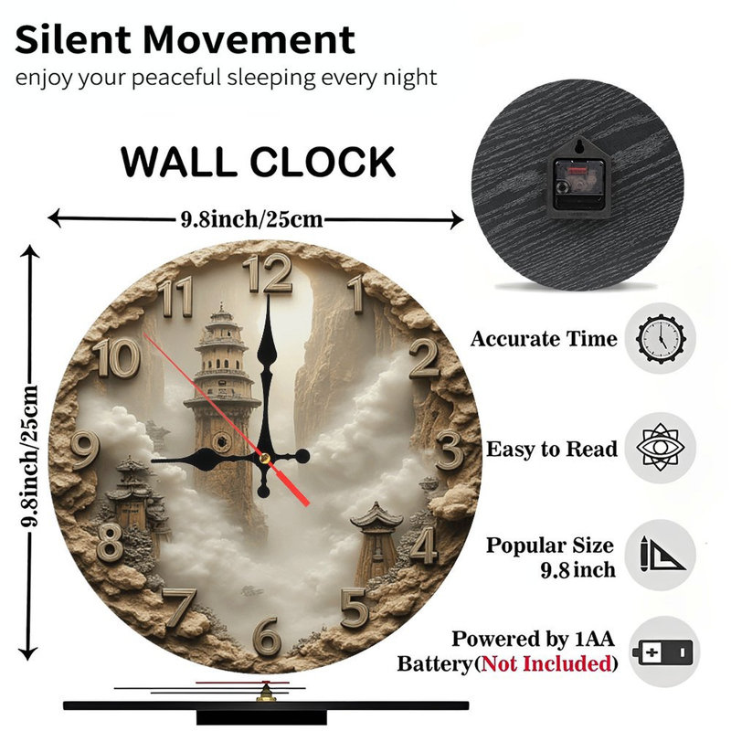 Horloge murale pierre