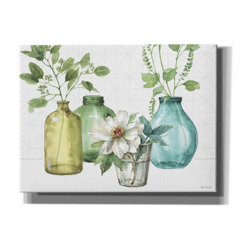 «Mixed Greens LXI» par Lisa Audit, art mural sur toile, H 40 po x l 54 po x P 1,5 po