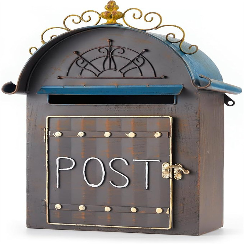 Boîtes aux lettres murales pour l'extérieur, boîte aux lettres rétro, boîtes aux lettres champêtres, décoration de jardin