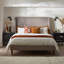 Halla Luxury Fabric Upholstered Bed Frame - Eco Recycled Material, Sleek Modern Design-1113081680-1113081681
