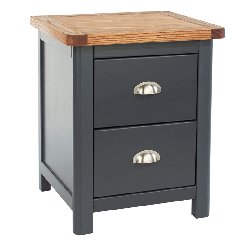 Sartin 45cm W Solid + Manufactured Wood Bedside Table