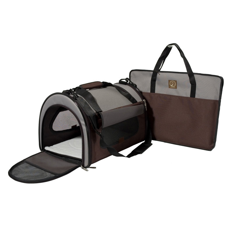 Sac de transport pliant pour animaux "The Dome", Petit (H 8,5 po x l 9 po x P 14 po), Gris/brun