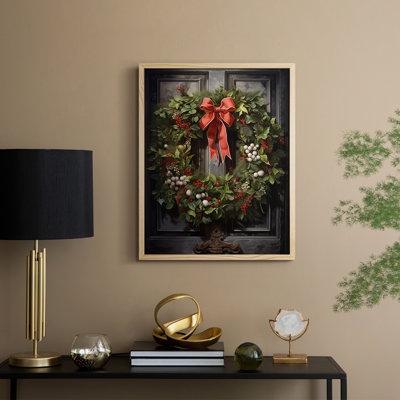 «Christmas Holiday Art DCLX», reproduction encadrée - bois massif
