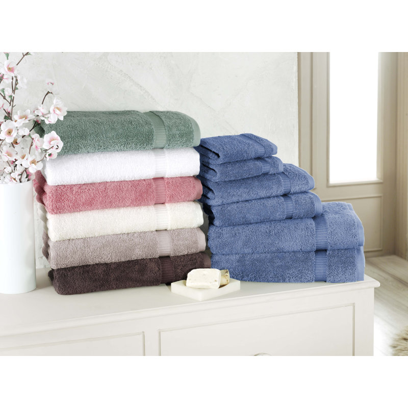 Motto 2 Piece Bath Sheet Towel Set %100 Turkish Cotton , White