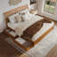 Lit plateforme avec rangement en bois massif et pied de lit Lamareon-1737587688-1682669185