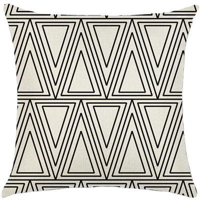 (With Or Without Inserts) Set of 2 Square Geometric Pattern Pillows