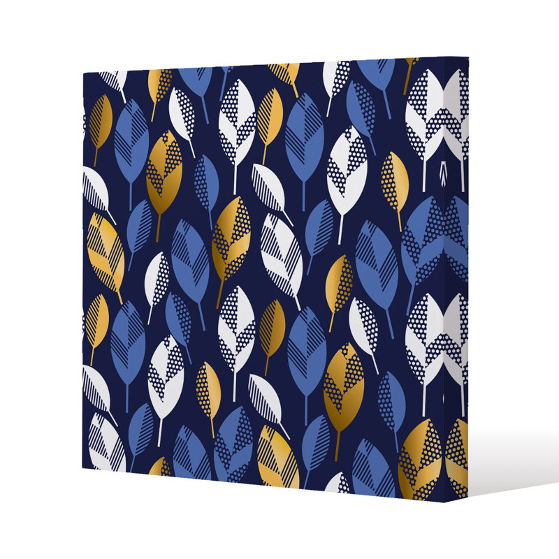 Leaves on Background Slim Style Canvas Print , 15mm Slim Real wood., 30 cm H x 30 cm W