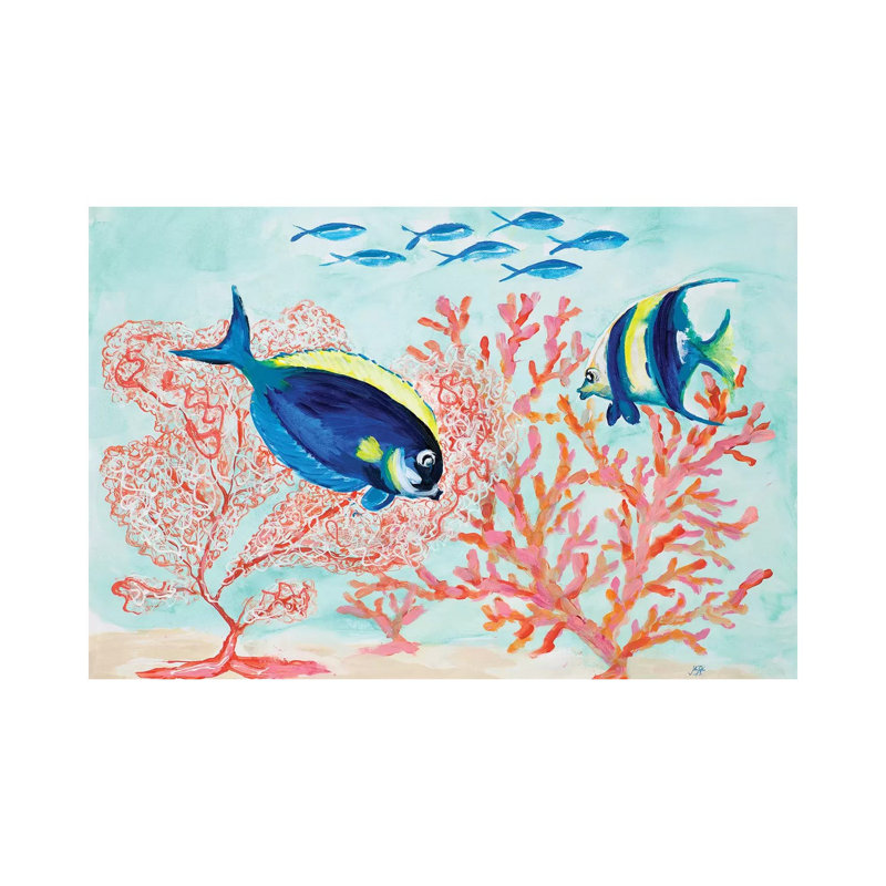 Coral Reef I by Julie Derice - Wrapped Canvas Gallery-Wrapped Canvas Giclée, 66.04 cm H x 45.72 cm W