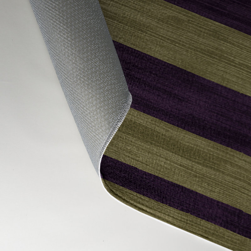 Tapis intérieur / extérieur mauve HorizontalStripes, Rectangle 9 pi x 12 pi