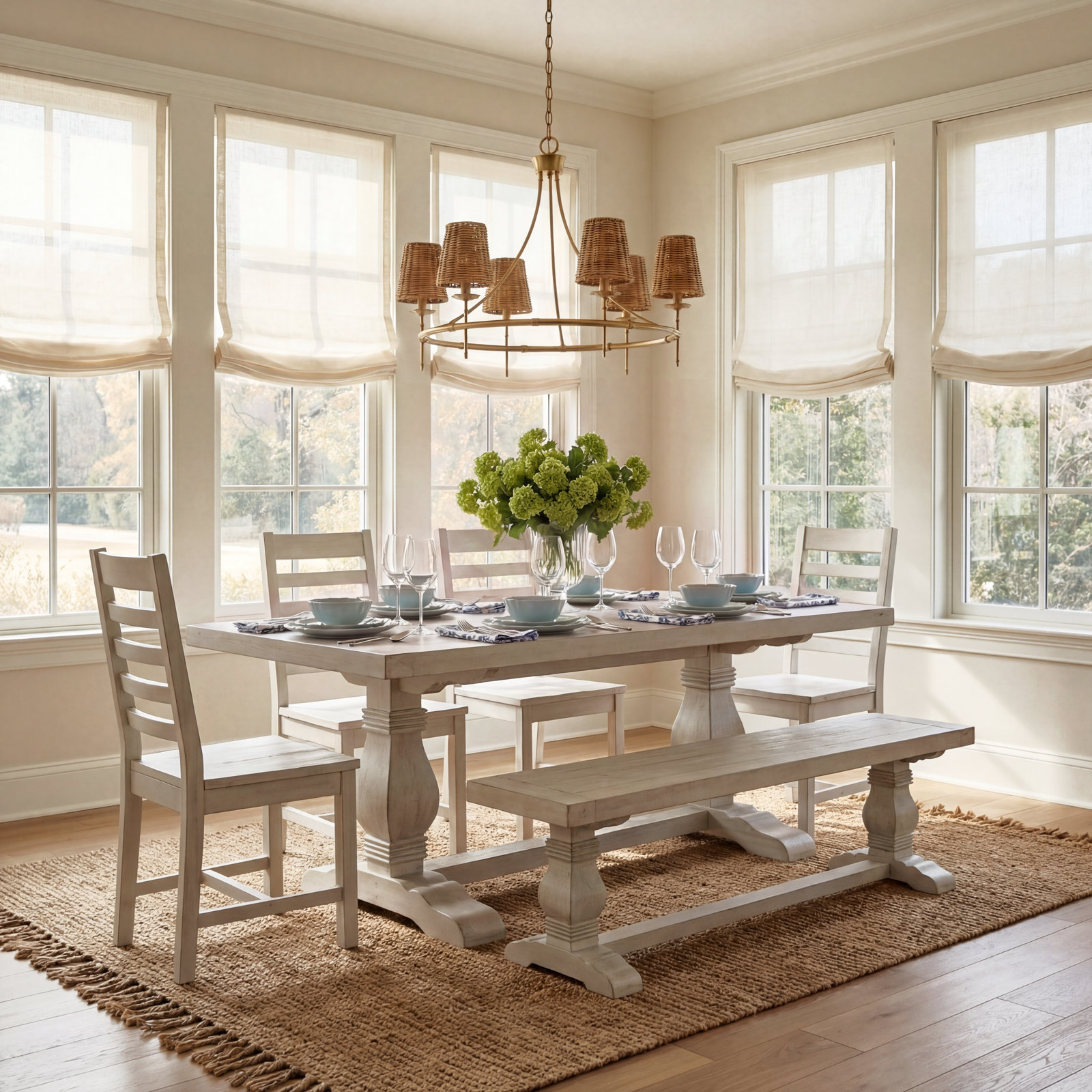 Kinston Pine Dining Chair, White