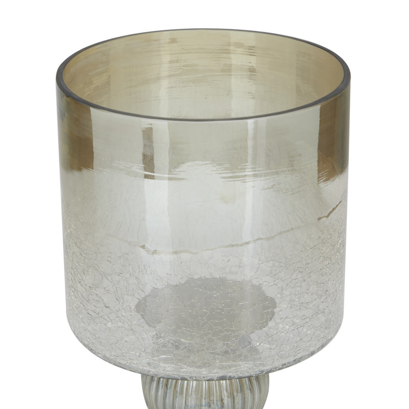 Shumake Glass Tabletop Votive Holder, Brass
