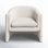 Alda Polyester Blend Upholstered Occasional Accent Chair, Cream