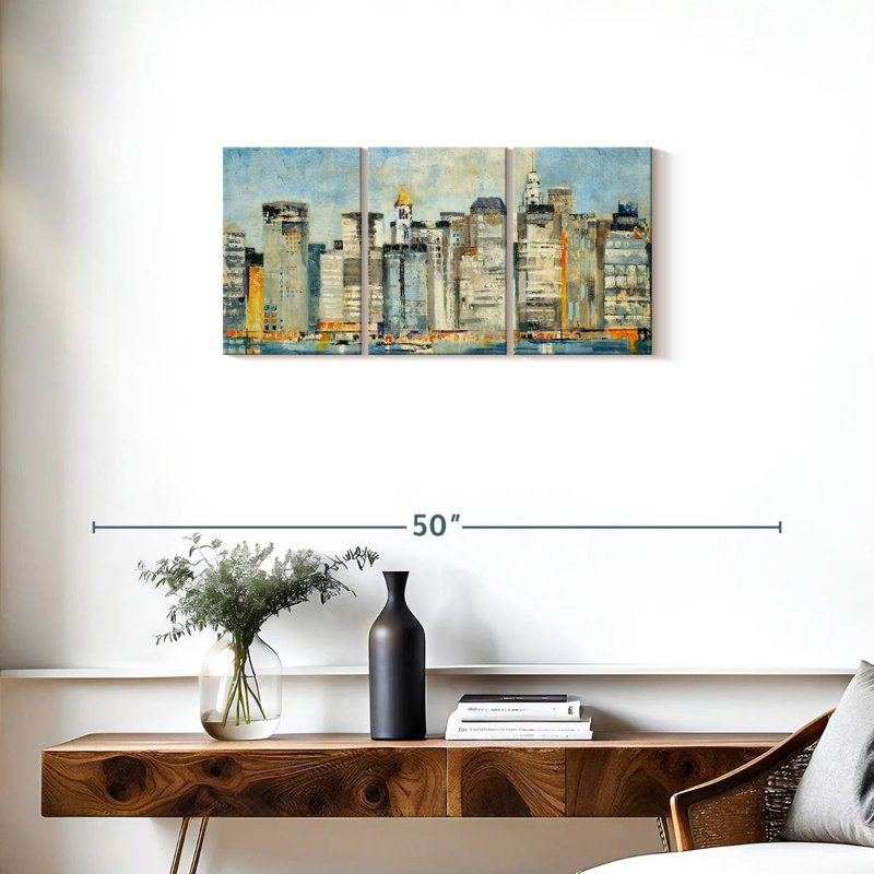 'Waterfront Skyline, 15" H x 32" W