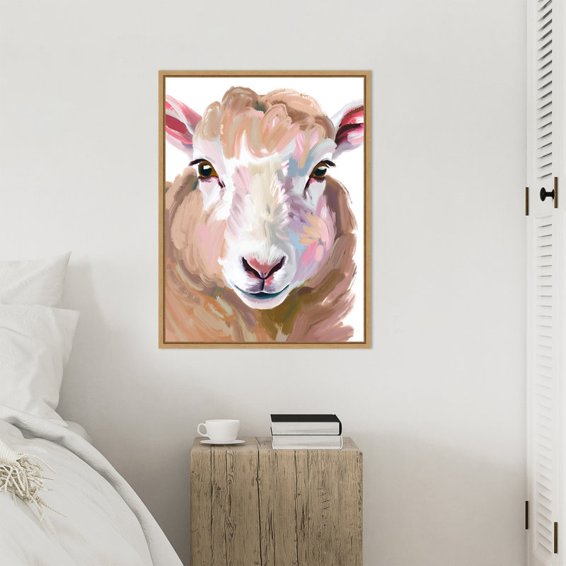 «Sheep» par Iniyah, reproduction d'art sur toile encadrée, H 30 po x l 23 po