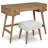 Ensemble coiffeuse avec tabouret et miroir Macaylah-68816280