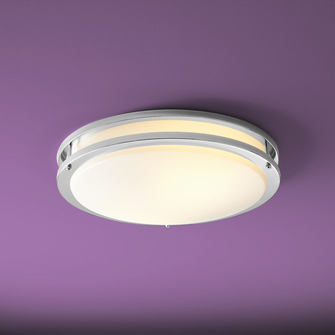 Paniagua Acrylic Flush Mount, 3.5" H x 10.5" W x 10.5" D, Polished Chrome