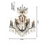 Lustre 13 lumières en laiton antique avec accents de cristal Rosenthal-1378535649