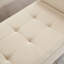 Banc de rangement en velours beige - siège confortable avec intérieur spacieux de 51,5 po et élégant-770363682