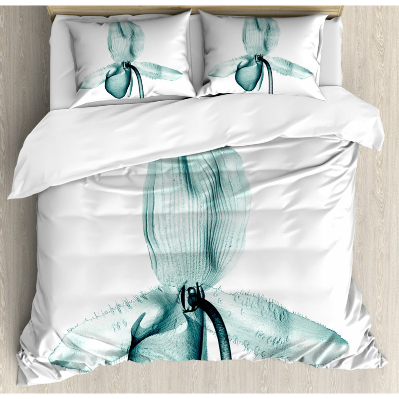 Cottage Americana Polyester Floral Duvet Cover, King Duvet Cover + 2 King Shams