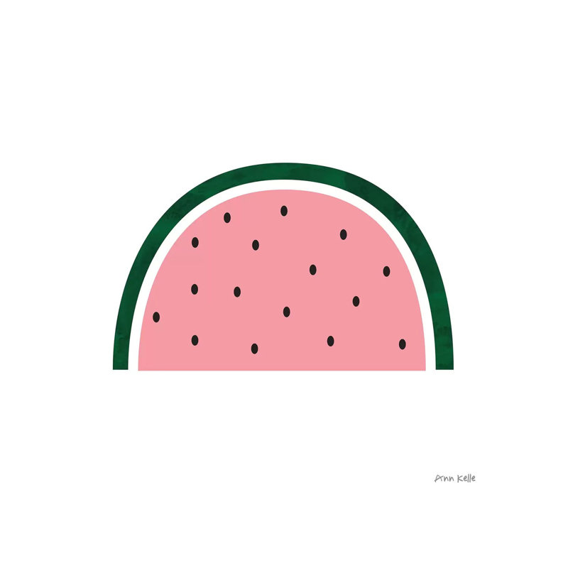 Watermelon by Ann Kelle - 1 Piece Wrapped Canvas Wall Art, 93.98 cm H x 93.98 cm W x 1.91 cm D