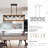 Adjustable 5-Light Farmhouse Rustic Linear Pendant Light Walnut-1193145247-1205686904