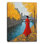 Art mural sur toile rouge "Red dress by the seine"