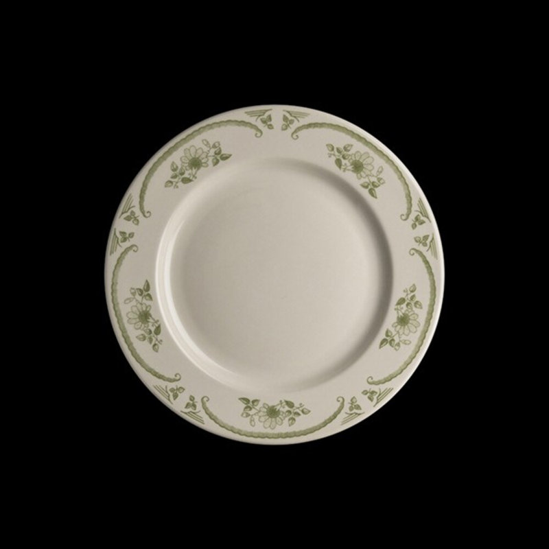 AMERICAN ROSE plaque bord roulé, Blanc/vert