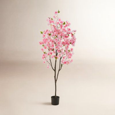 Faux Cherry Blossom Tree in Planter