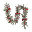 The Holiday Aisle® 9 ft. General Store Snowy Garland with LED Lights and Bows