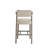 Cardone Wood Finish Chair - Aged Gray Finish Frame, Ivory Linen Fabric-2003894804